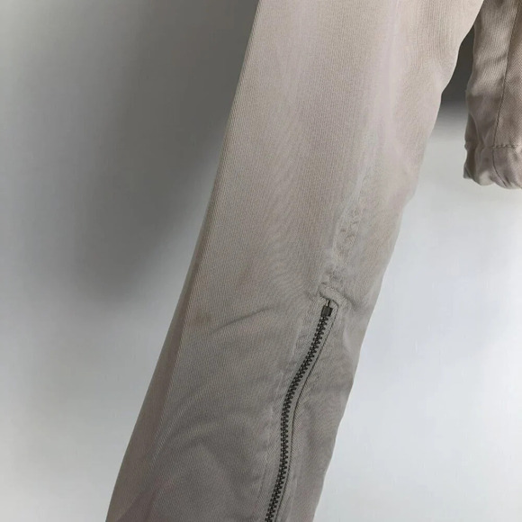 Abercrombie & Fitch Beige Asymmetrical Moto Biker Style Jacket Size Small - Picture 10 of 15